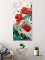 Gold Foil Wall Art Print "Flowers with Gold" | Floral Gold Art Print | Gold Wall Decor