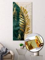 Gold Leaf Wall Art | Gold Foil Print | Botanical Gold Wall Decor for Living Room & Bedroom