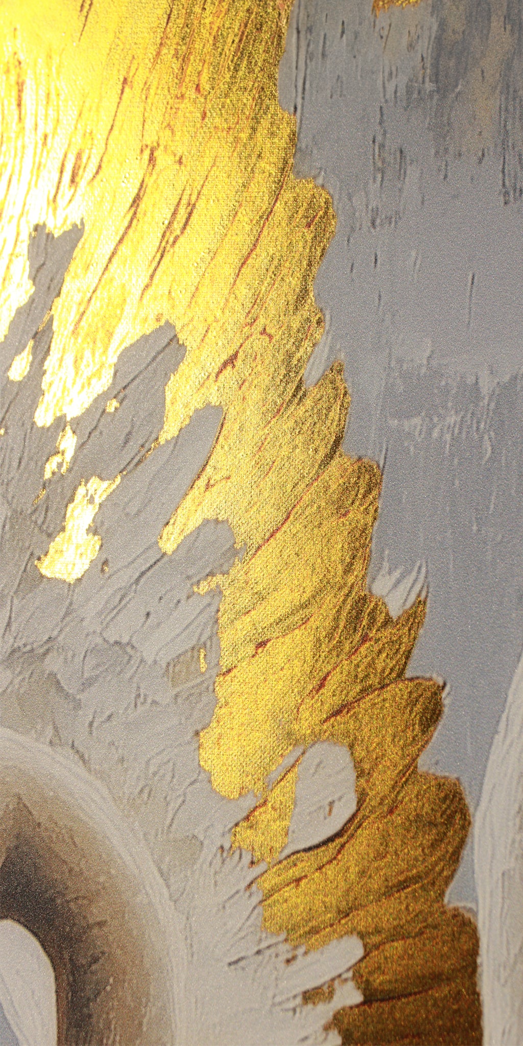 Gold Foil Wall Art Abstract Girl for the Bedroom and Living room.