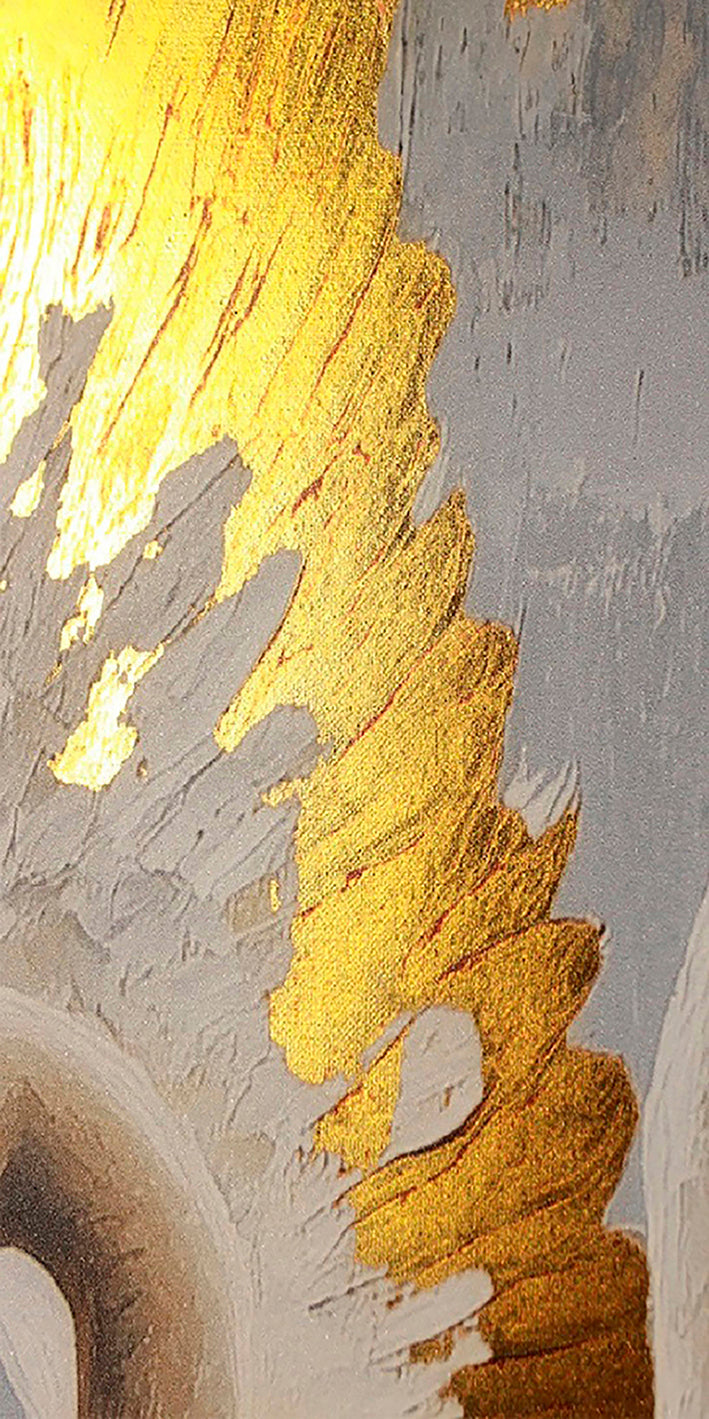Gold Wall Art – Golden Eagle Metallic Foil Canvas