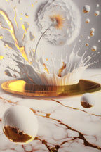 Gilded Art Print Black Rose – Gold Accent Wall Decor Canvas, Foil