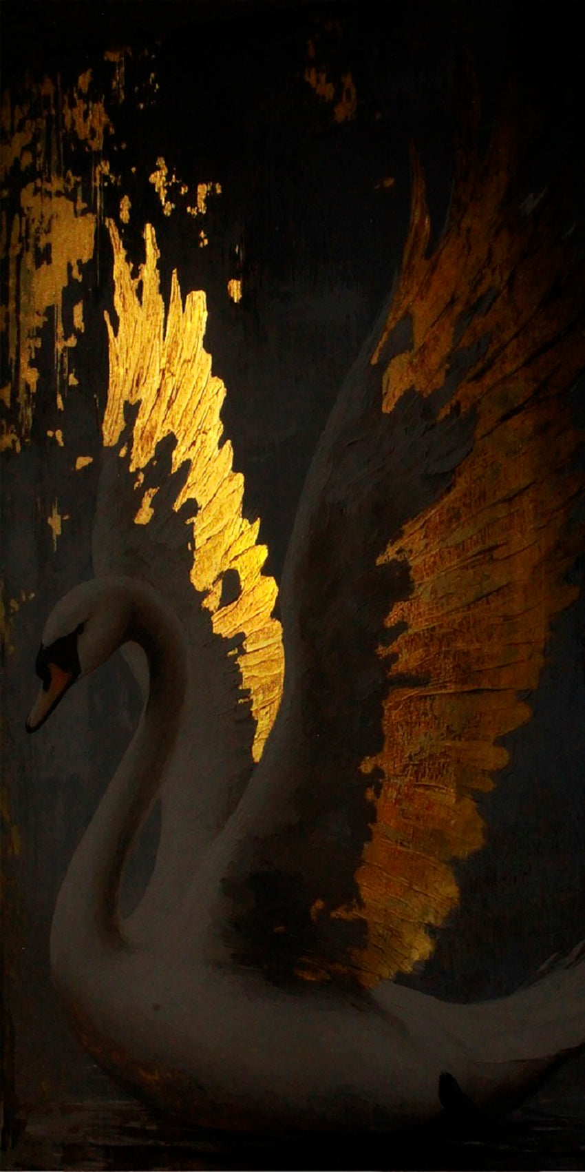 Gold Wall Art – Golden Eagle Metallic Foil Canvas