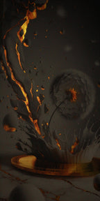 Gold Foil Wall Art Abstract Girl for the Bedroom and Living room.