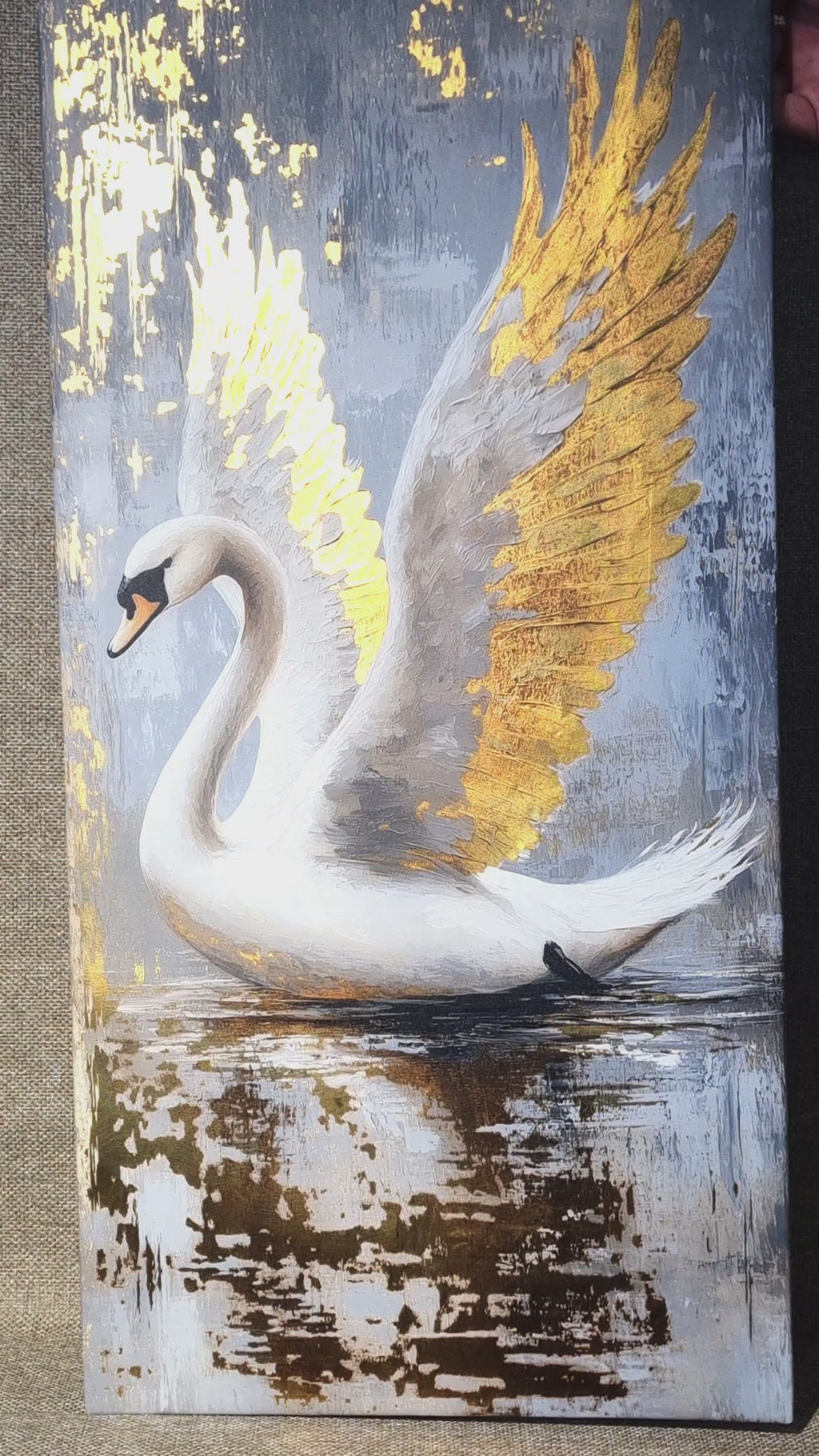 Gilded Art Print Black Rose – Gold Accent Wall Decor Canvas, Foil